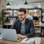 Professionnel coordonnant projets et équipes dans le cadre d’une gestion d’affaires en ligne (OBM)