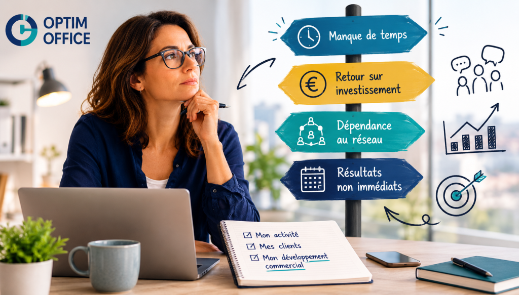 Indépendante organisant ses priorités professionnelles entre missions clients, gestion quotidienne et actions de développement commercial.