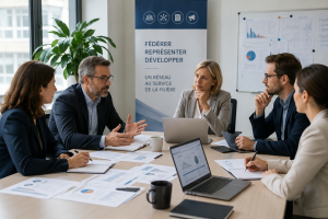 Réunion de coordination au sein d’une fédération professionnelle