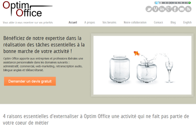 Site web d'assistantes virtuelles propulsés par WordPress